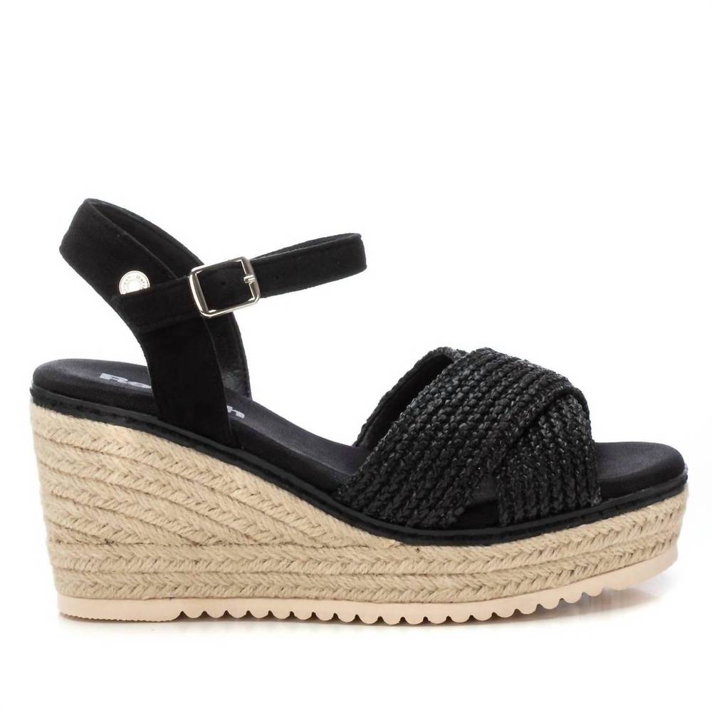 NEW XTI women's refresh wedge sandals in black